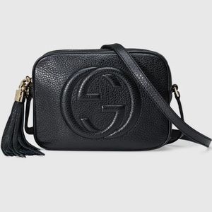 Gucci Soho Small Leather Disco Bag in Black